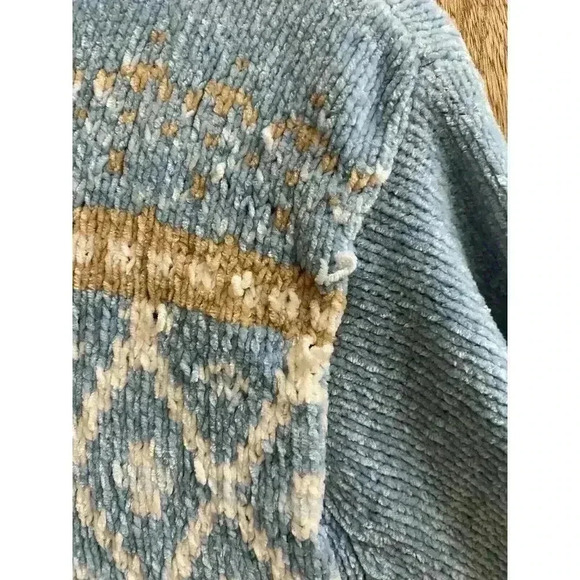Vintage Cherokee Turtleneck Sweater in Blue With Patterns Buttery Soft Size L - Picture 8 of 15